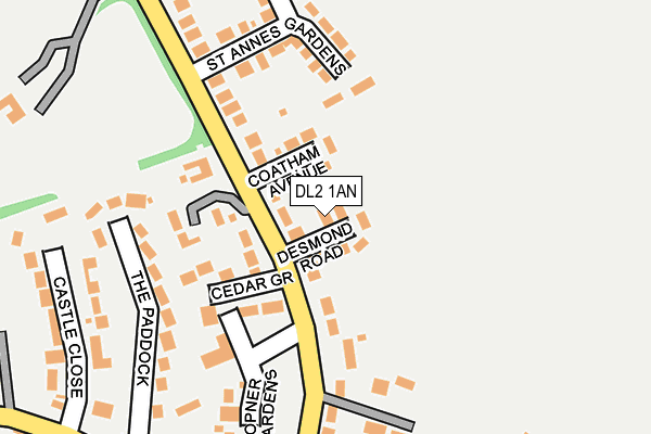 DL2 1AN map - OS OpenMap – Local (Ordnance Survey)