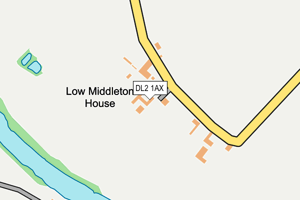 DL2 1AX map - OS OpenMap – Local (Ordnance Survey)