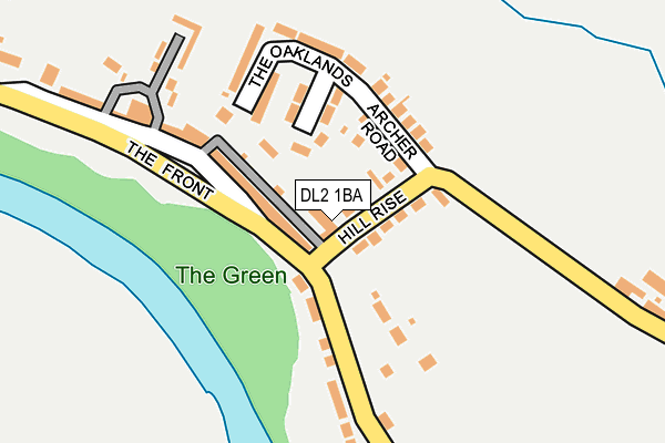 DL2 1BA map - OS OpenMap – Local (Ordnance Survey)