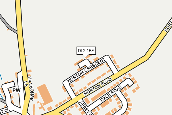 DL2 1BF map - OS OpenMap – Local (Ordnance Survey)