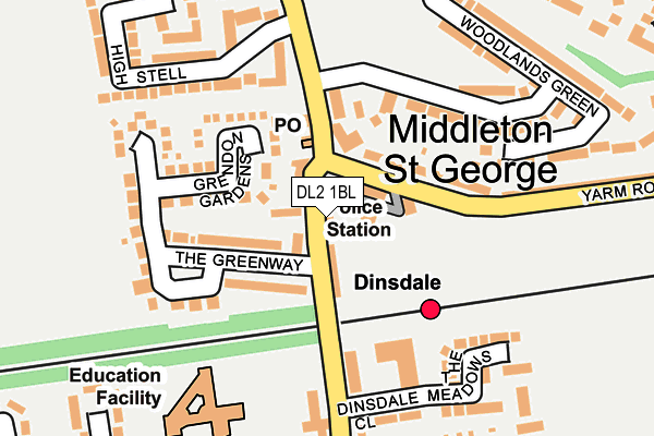 DL2 1BL map - OS OpenMap – Local (Ordnance Survey)