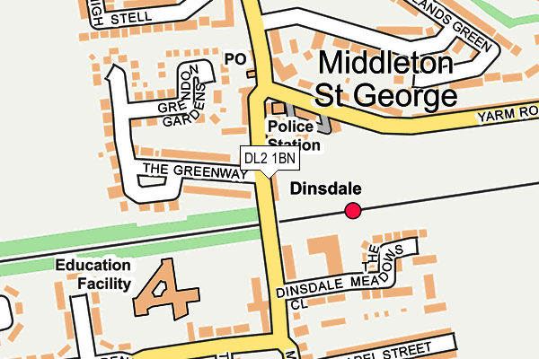 DL2 1BN map - OS OpenMap – Local (Ordnance Survey)