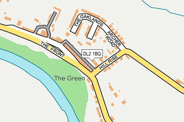 DL2 1BQ map - OS OpenMap – Local (Ordnance Survey)