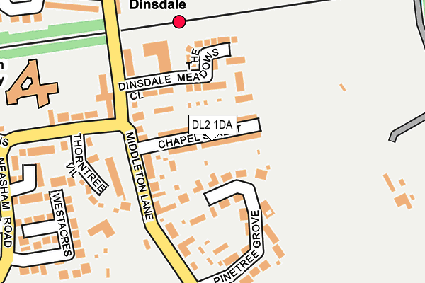 DL2 1DA map - OS OpenMap – Local (Ordnance Survey)