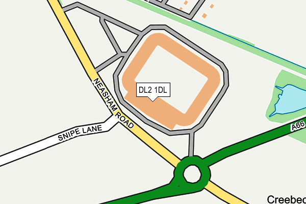 DL2 1DL map - OS OpenMap – Local (Ordnance Survey)
