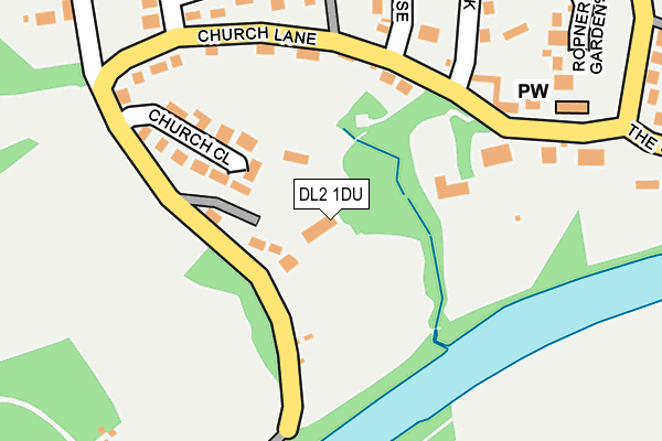 DL2 1DU map - OS OpenMap – Local (Ordnance Survey)