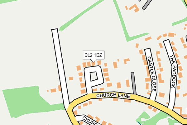 DL2 1DZ map - OS OpenMap – Local (Ordnance Survey)