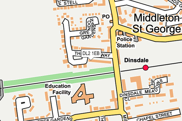 DL2 1EB map - OS OpenMap – Local (Ordnance Survey)