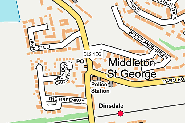 DL2 1EG map - OS OpenMap – Local (Ordnance Survey)