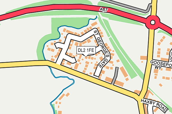 DL2 1FE map - OS OpenMap – Local (Ordnance Survey)
