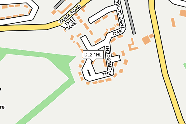 DL2 1HL map - OS OpenMap – Local (Ordnance Survey)