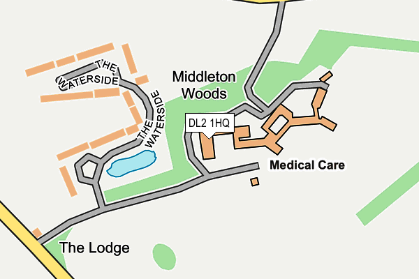 DL2 1HQ map - OS OpenMap – Local (Ordnance Survey)