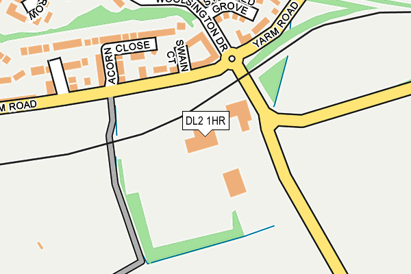 DL2 1HR map - OS OpenMap – Local (Ordnance Survey)