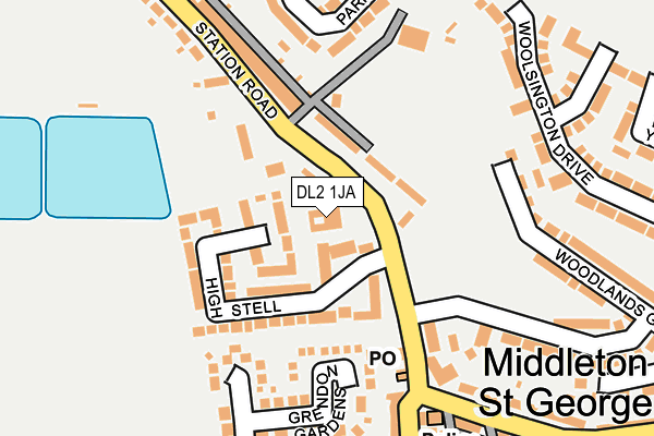 DL2 1JA map - OS OpenMap – Local (Ordnance Survey)