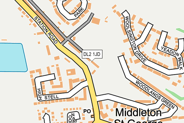 DL2 1JD map - OS OpenMap – Local (Ordnance Survey)