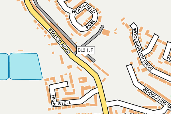 DL2 1JF map - OS OpenMap – Local (Ordnance Survey)