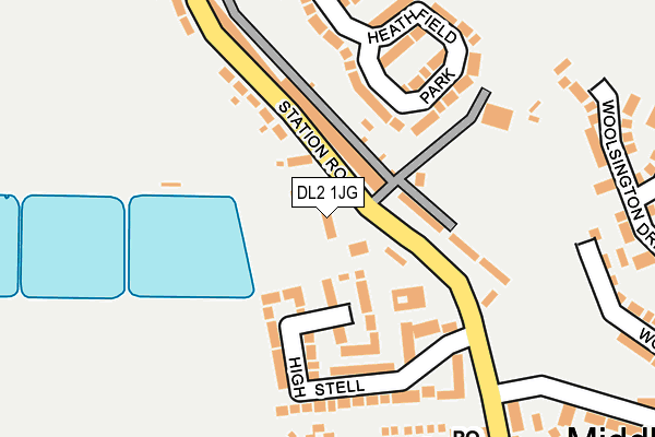 DL2 1JG map - OS OpenMap – Local (Ordnance Survey)