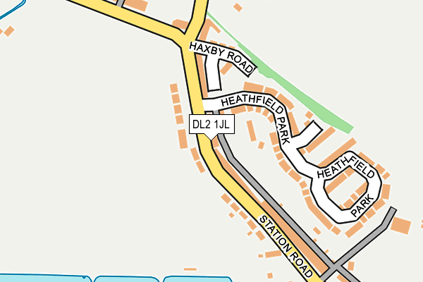 DL2 1JL map - OS OpenMap – Local (Ordnance Survey)