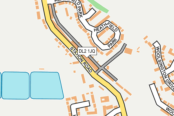 DL2 1JQ map - OS OpenMap – Local (Ordnance Survey)
