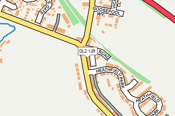 DL2 1JR map - OS OpenMap – Local (Ordnance Survey)