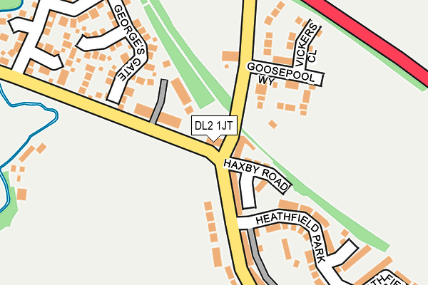 DL2 1JT map - OS OpenMap – Local (Ordnance Survey)