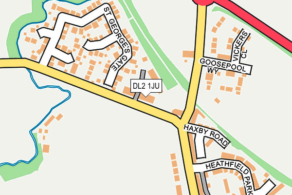 DL2 1JU map - OS OpenMap – Local (Ordnance Survey)