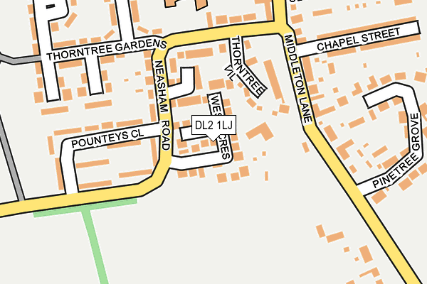 DL2 1LJ map - OS OpenMap – Local (Ordnance Survey)