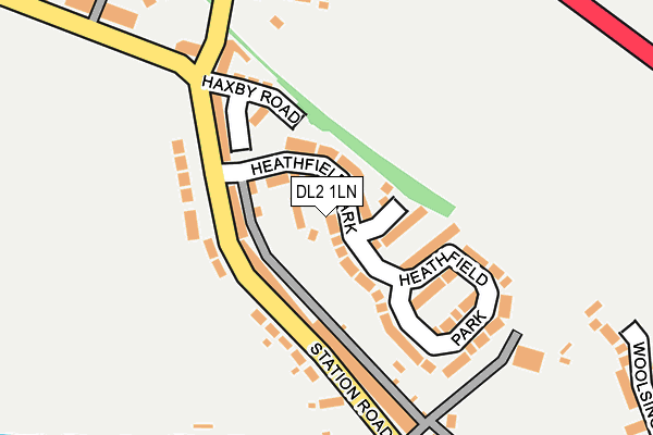 DL2 1LN map - OS OpenMap – Local (Ordnance Survey)