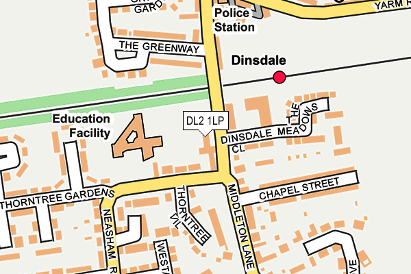 DL2 1LP map - OS OpenMap – Local (Ordnance Survey)