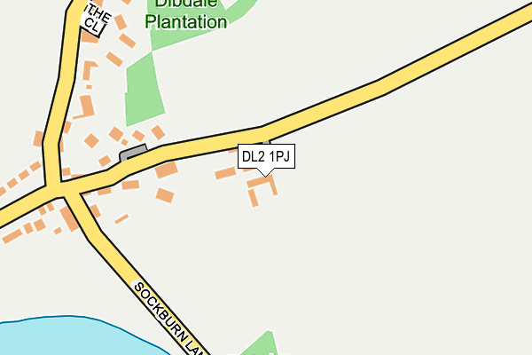 DL2 1PJ map - OS OpenMap – Local (Ordnance Survey)