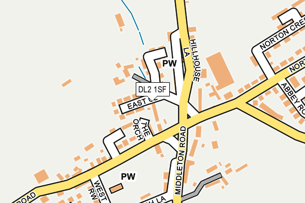 DL2 1SF map - OS OpenMap – Local (Ordnance Survey)