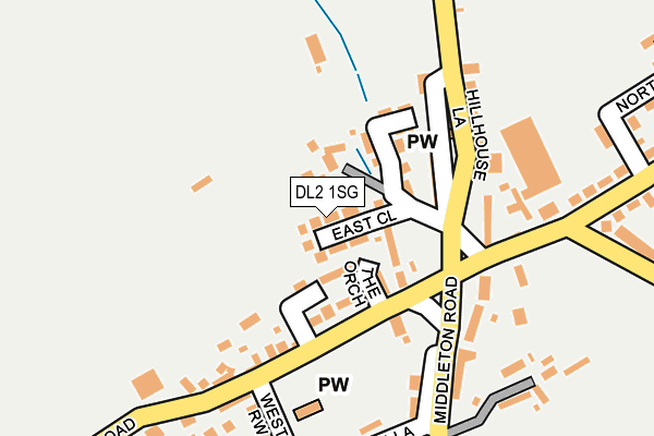 DL2 1SG map - OS OpenMap – Local (Ordnance Survey)