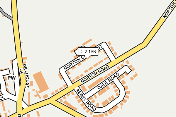 DL2 1SR map - OS OpenMap – Local (Ordnance Survey)