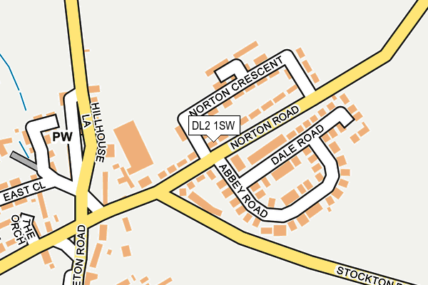 DL2 1SW map - OS OpenMap – Local (Ordnance Survey)