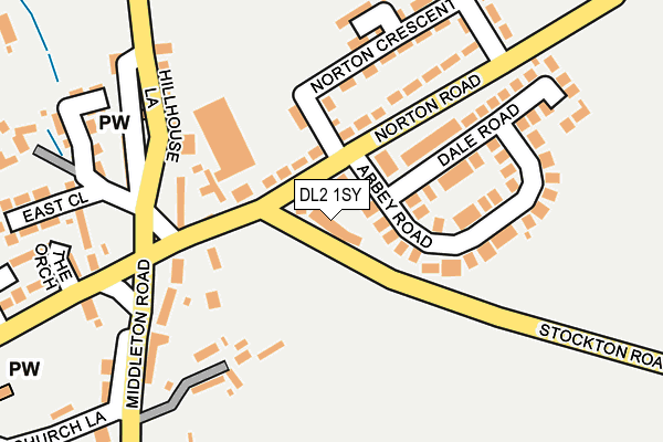 DL2 1SY map - OS OpenMap – Local (Ordnance Survey)