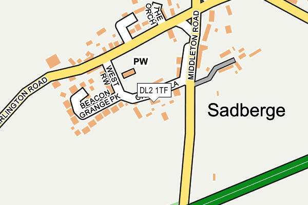 DL2 1TF map - OS OpenMap – Local (Ordnance Survey)