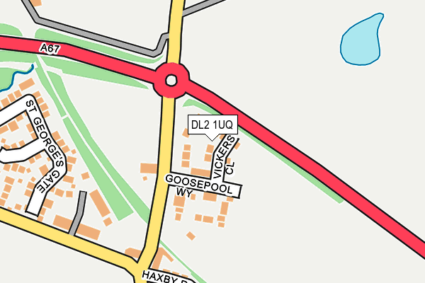 DL2 1UQ map - OS OpenMap – Local (Ordnance Survey)