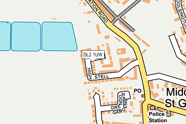 DL2 1UW map - OS OpenMap – Local (Ordnance Survey)