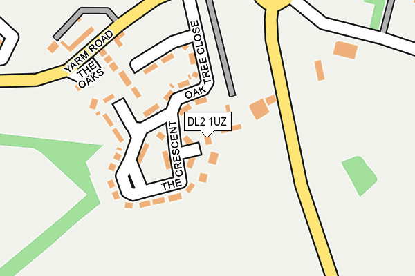 DL2 1UZ map - OS OpenMap – Local (Ordnance Survey)