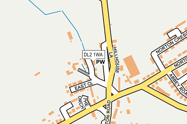 DL2 1WA map - OS OpenMap – Local (Ordnance Survey)
