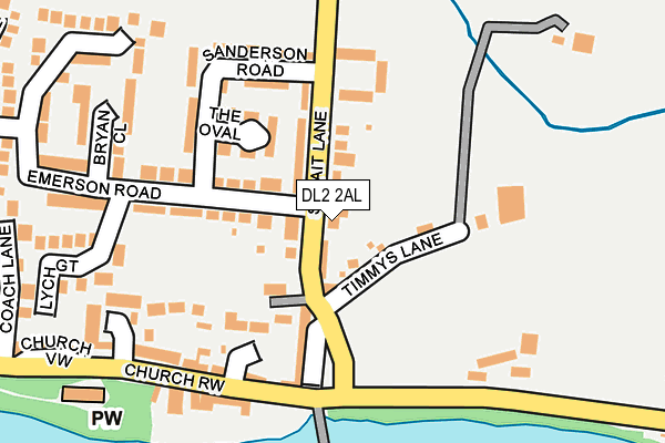 DL2 2AL map - OS OpenMap – Local (Ordnance Survey)