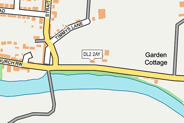 DL2 2AY map - OS OpenMap – Local (Ordnance Survey)