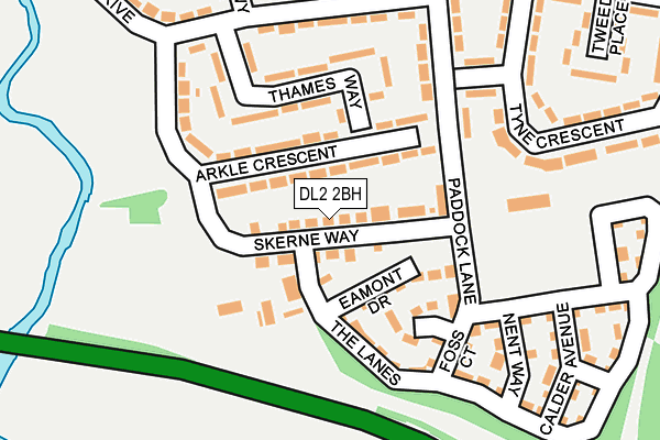 DL2 2BH map - OS OpenMap – Local (Ordnance Survey)