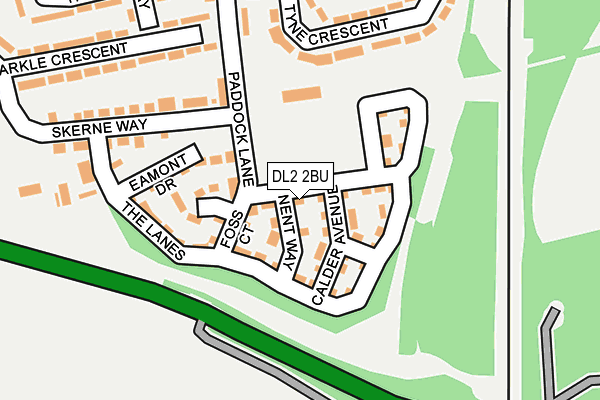 DL2 2BU map - OS OpenMap – Local (Ordnance Survey)