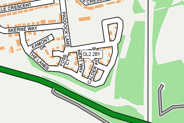 DL2 2BY map - OS OpenMap – Local (Ordnance Survey)