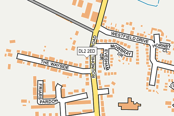 DL2 2ED map - OS OpenMap – Local (Ordnance Survey)