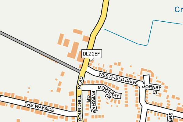 DL2 2EF map - OS OpenMap – Local (Ordnance Survey)