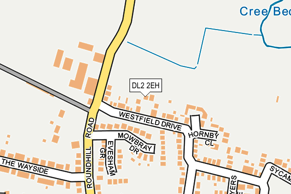 DL2 2EH map - OS OpenMap – Local (Ordnance Survey)