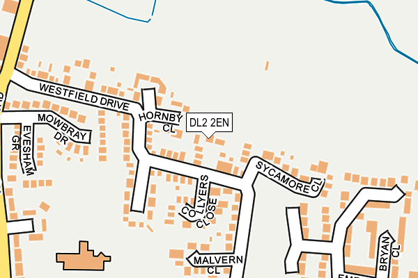 DL2 2EN map - OS OpenMap – Local (Ordnance Survey)