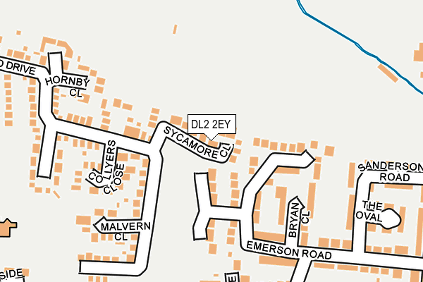 DL2 2EY map - OS OpenMap – Local (Ordnance Survey)